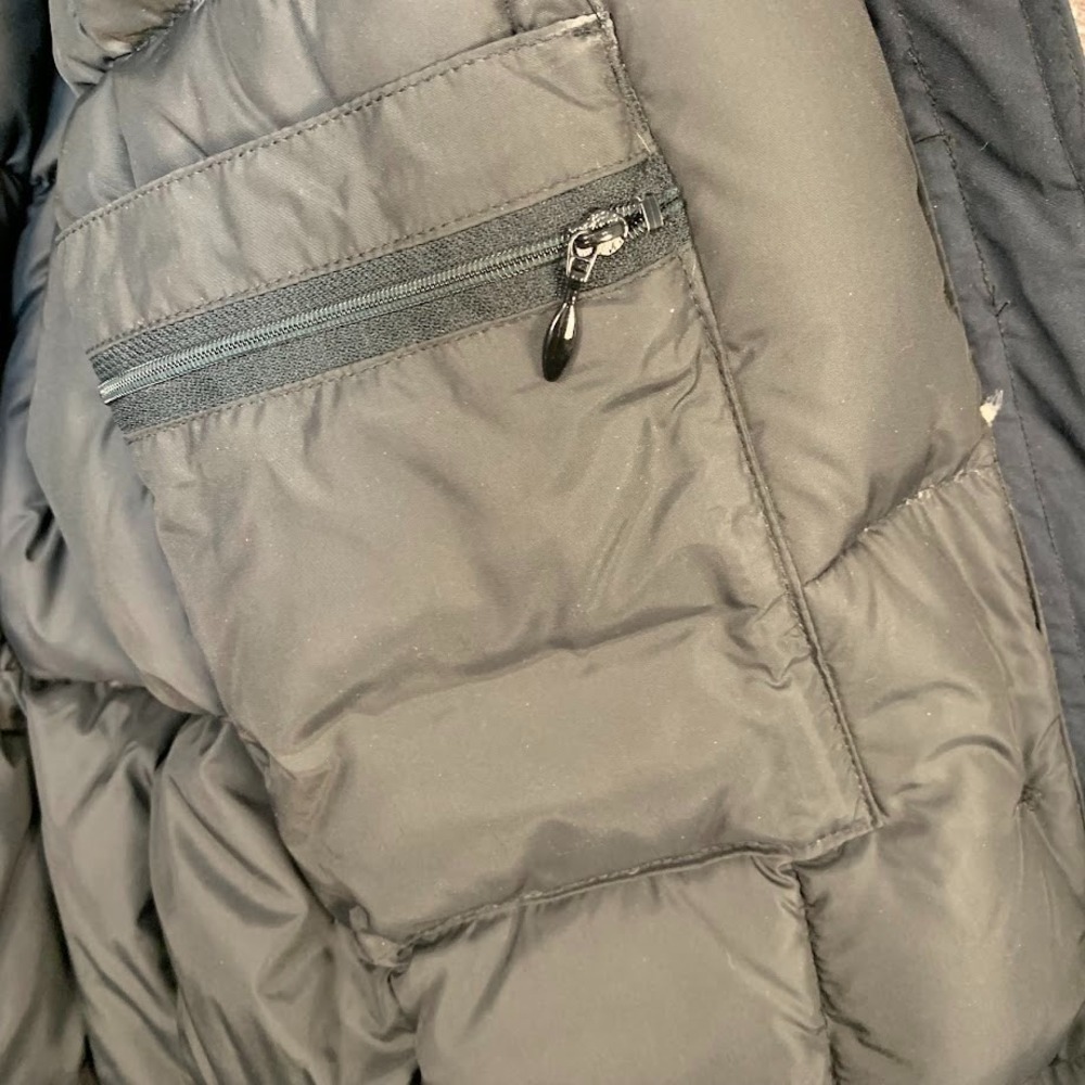 Vintage Eddie Bauer Premium Goose Down Black Winter Coat Puffer Women's Medium - Picture 11 of 16